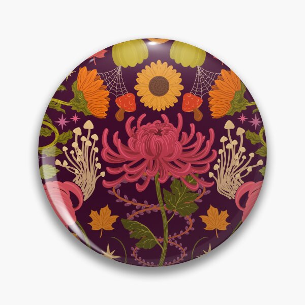 Item preview, Autumn Damask Pattern designed and sold by Wonderspell Studio.