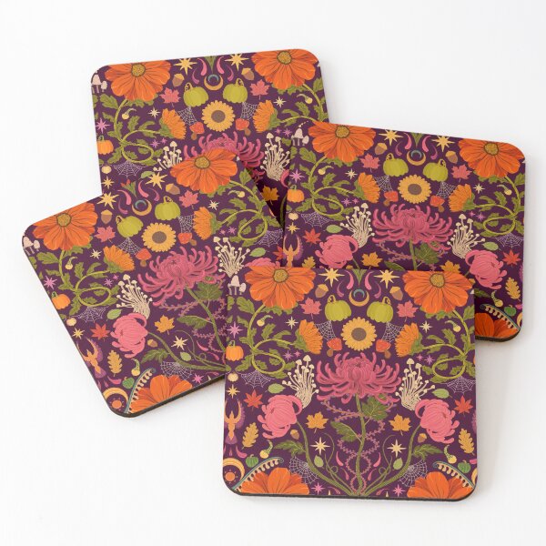 Item preview, Autumn Damask Pattern designed and sold by Wonderspell Studio.