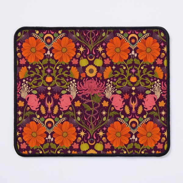 Item preview, Autumn Damask Pattern designed and sold by Wonderspell Studio.