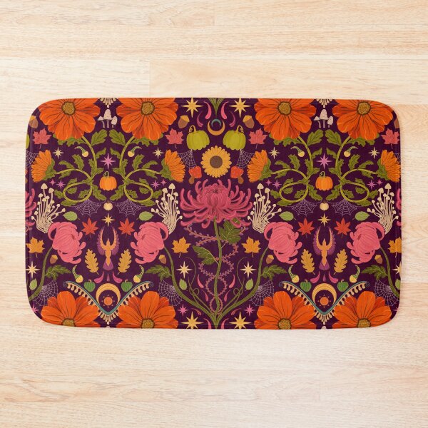 Item preview, Autumn Damask Pattern designed and sold by Wonderspell Studio.