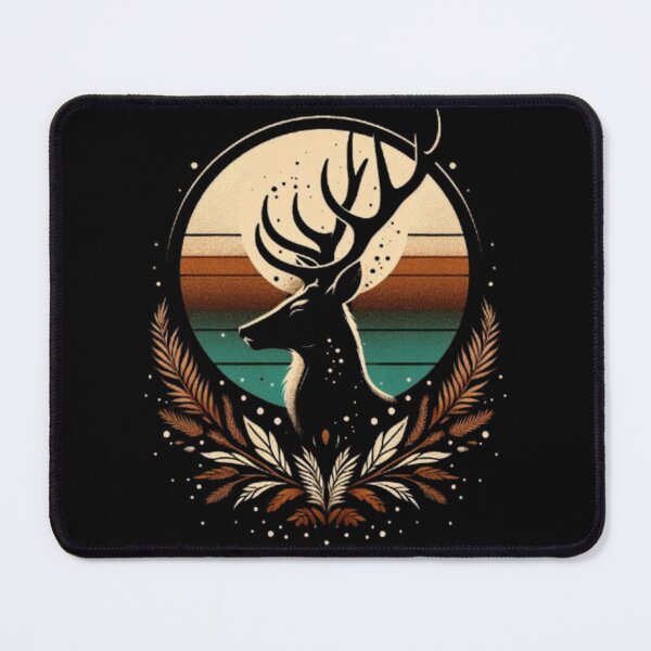 Item preview, Sunset Deer – Vintage Wildlife Emblem designed and sold by Dogandesighn.