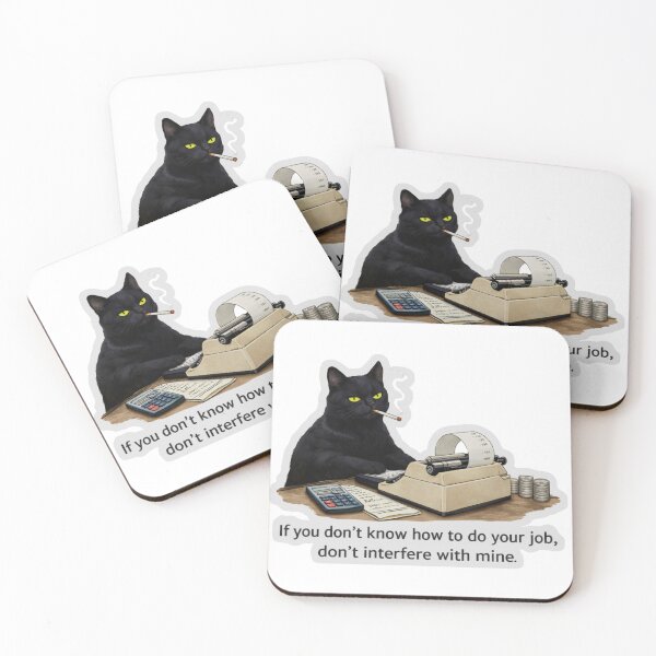 Item preview, Funny Office Cat Typing Sticker designed and sold by MiteiArt.