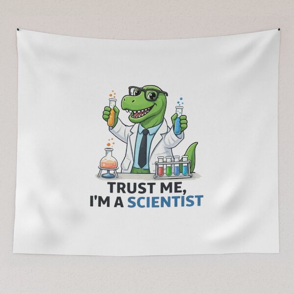 Item preview, Funny Dinosaur Scientist Shirt Trust Me I'm A Scientist Humor designed and sold by Motivora.