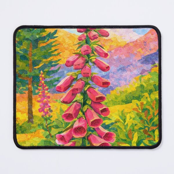 Item preview, Pink Foxglove Flowers, Papercut Collage Childrens Book Illustration, designed and sold by SWSandraWechner.
