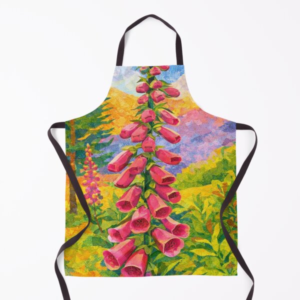 Item preview, Pink Foxglove Flowers, Papercut Collage Childrens Book Illustration, designed and sold by SWSandraWechner.