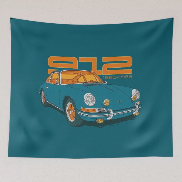 Item preview, Vintage 1969 Porsche 912 964 Illustration designed and sold by blackdogshop.