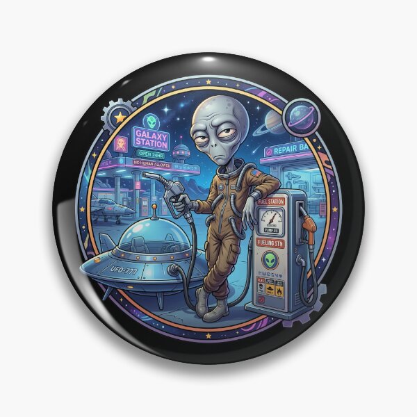 Item preview, Out of Gas Alien at Space Station designed and sold by Sunkhung.