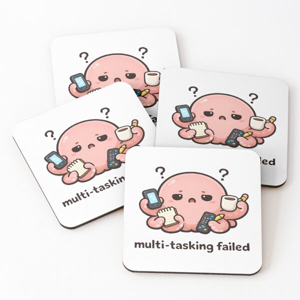 Item preview, Multi Tasking Failed Funny Octopus Relatable Productivity Humor designed and sold by MonkiFlipp.