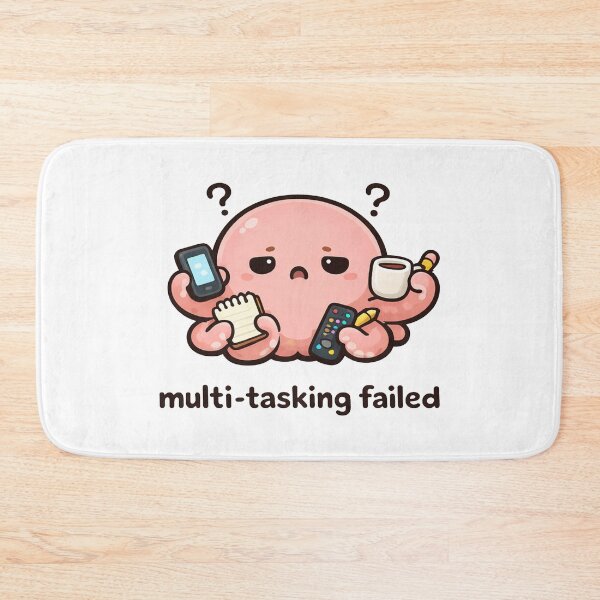 Item preview, Multi Tasking Failed Funny Octopus Relatable Productivity Humor designed and sold by MonkiFlipp.