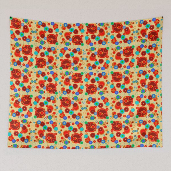 Item preview, Warm Dynamic Circles Pattern in Rich Colors designed and sold by anamariafischer.