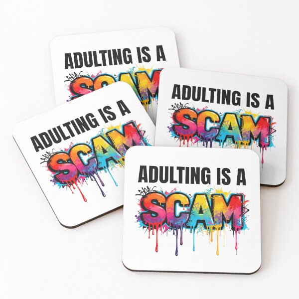 Item preview, Adulting is a scam designed and sold by Tragedyshop.