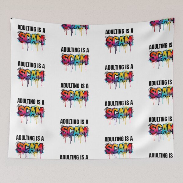 Item preview, Adulting is a scam designed and sold by Tragedyshop.