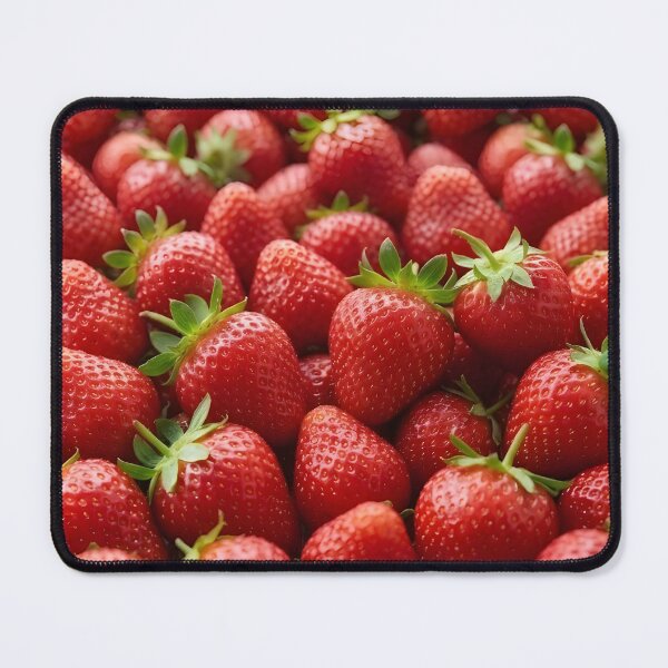 Item preview, Vibrant Red Strawberry Cluster | Juicy Tropical Fruit Pattern | Fresh Kitchen Decor designed and sold by SergioMiklos.
