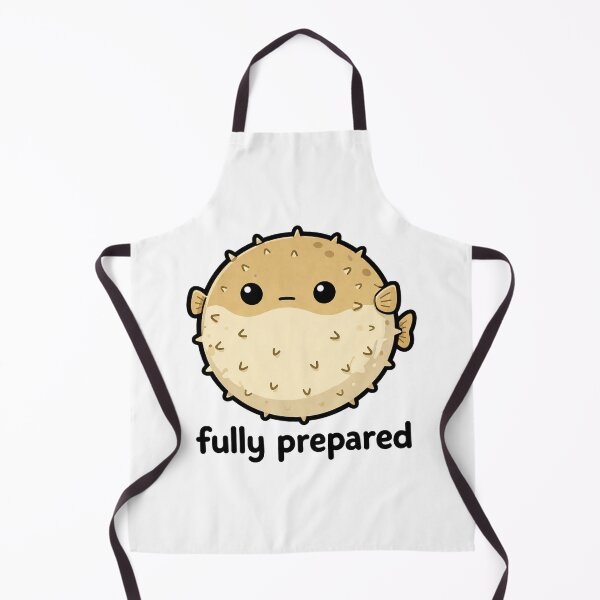 Item preview, Fully Prepared Funny Pufferfish Cute Anxiety Humor Meme designed and sold by MonkiFlipp.