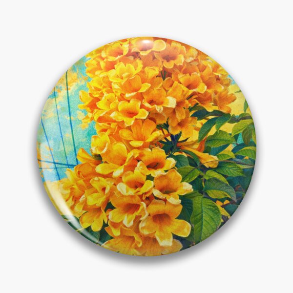 Item preview, Yellow Bellflowers, Trumpetbush, Colorful Botanical Children’s Illustration” designed and sold by SWSandraWechner.