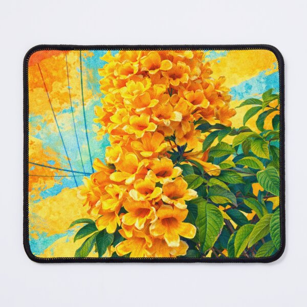 Item preview, Yellow Bellflowers, Trumpetbush, Colorful Botanical Children’s Illustration” designed and sold by SWSandraWechner.