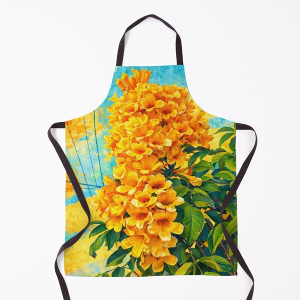 Item preview, Yellow Bellflowers, Trumpetbush, Colorful Botanical Children’s Illustration” designed and sold by SWSandraWechner.