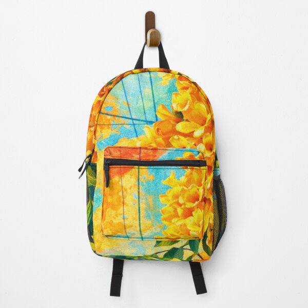 Item preview, Yellow Bellflowers, Trumpetbush, Colorful Botanical Children’s Illustration” designed and sold by SWSandraWechner.