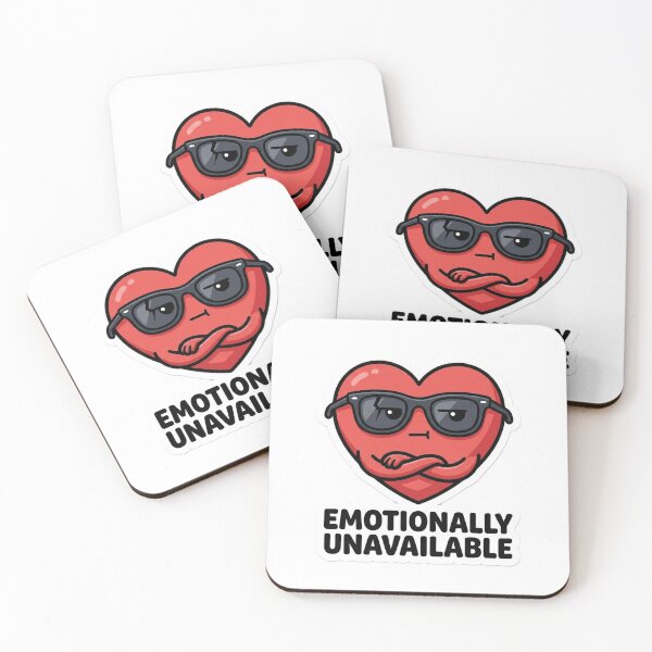 Item preview, Emotionally Unavailable Heart Sticker | Funny  Sarcastic Relationship Humor Nonchalant Love Sticker designed and sold by ChaosAndChill.