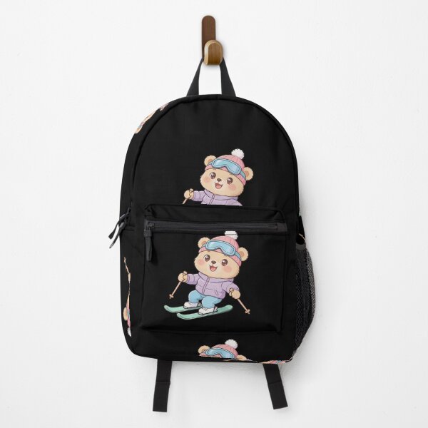 Item preview, Cute Bear Skiing Sticker| Kawaii Winter Sports Cartoon Bear designed and sold by carestazafeli.