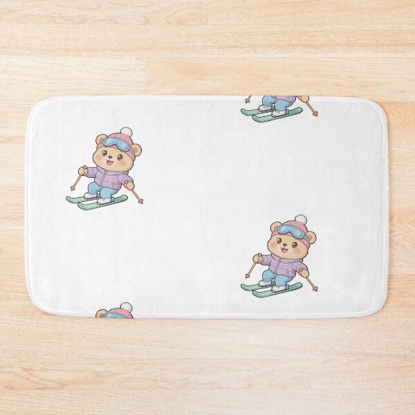 Item preview, Cute Bear Skiing Sticker| Kawaii Winter Sports Cartoon Bear designed and sold by carestazafeli.