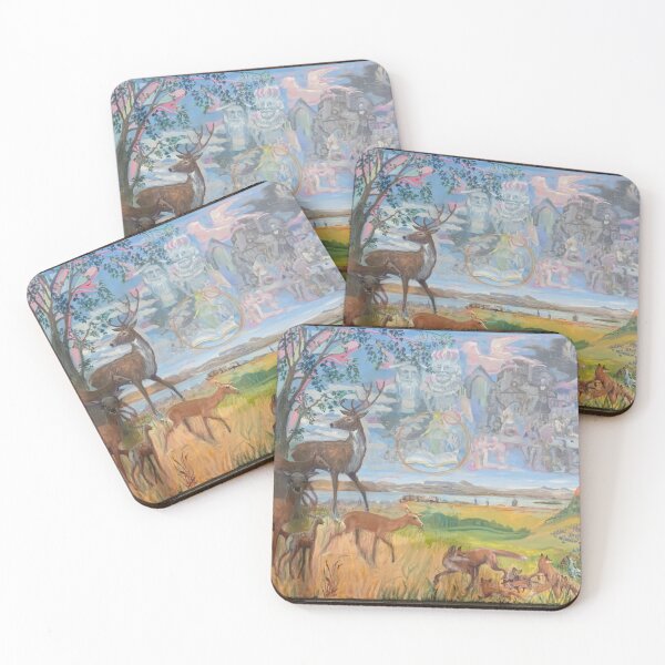 Item preview, Spirit of Edinburgh panarama with deer, foxes and history designed and sold by Helen Imogen Field.