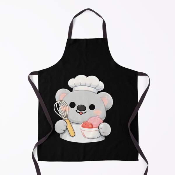 Item preview, Kawaii Koala Chef Baking Ice Cream - Cute Chibi Bear Baker Dessert designed and sold by Trendora90.