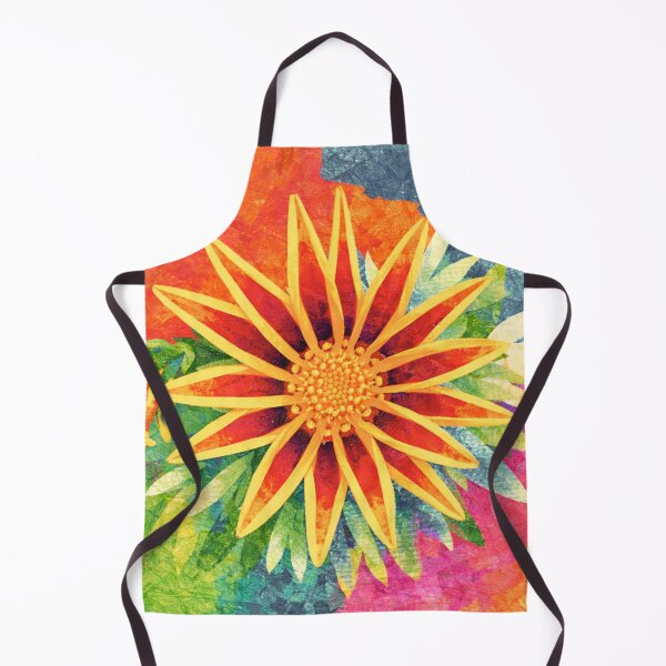 Item preview, Yellow Red Gazania Flower, Papercut Collage, Childrens Book Illustration designed and sold by SWSandraWechner.