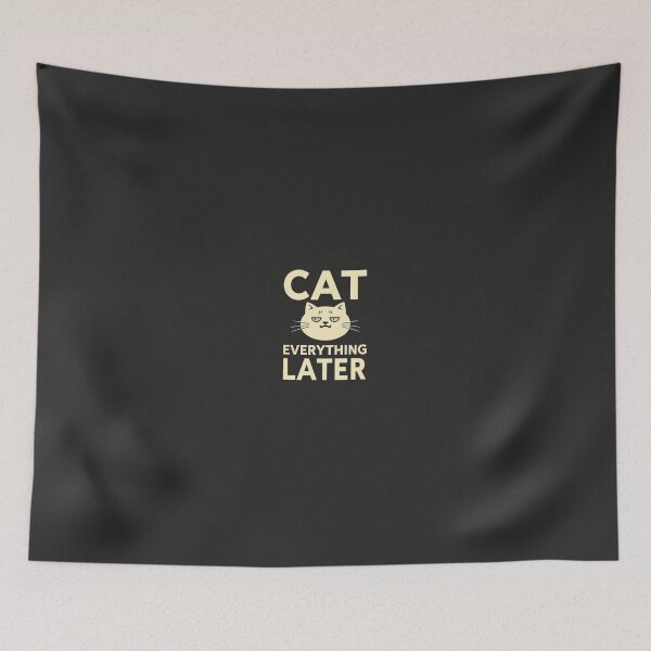 Item preview, Cat First Everything Else Later T-Shirt | Minimalist Cat Lover Tee designed and sold by DmaarGroup.