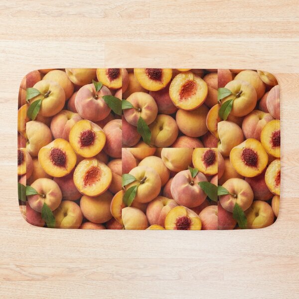 Item preview, Vibrant Peaches Cluster | Sweet Summer Fruit Pattern | Fresh Kitchen Wall Art designed and sold by SergioMiklos.