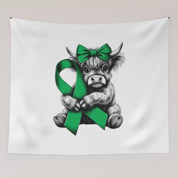 Item preview, Mental Health Awareness Highland Cow designed and sold by Thread&Fable.