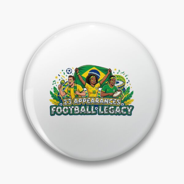 Item preview, Brazil Soccer Fans Sticker Football Legacy 23 Appearances designed and sold by Imaginarium of Chaos falcon88 .