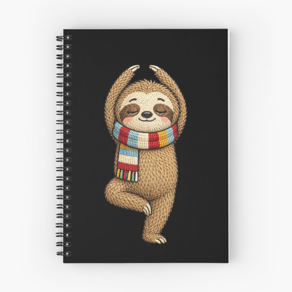 Item preview, Yoga Sloth Calm Aesthetic | Cute Meditation Kawaii Animal Embroidery Style designed and sold by ColorSplash123.