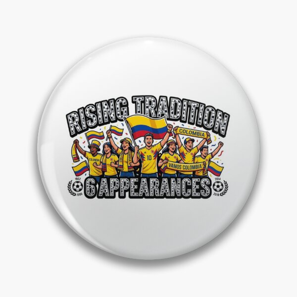 Item preview, Colombia Soccer Fans Sticker Rising Tradition 6 Appearances designed and sold by Imaginarium of Chaos falcon88 .