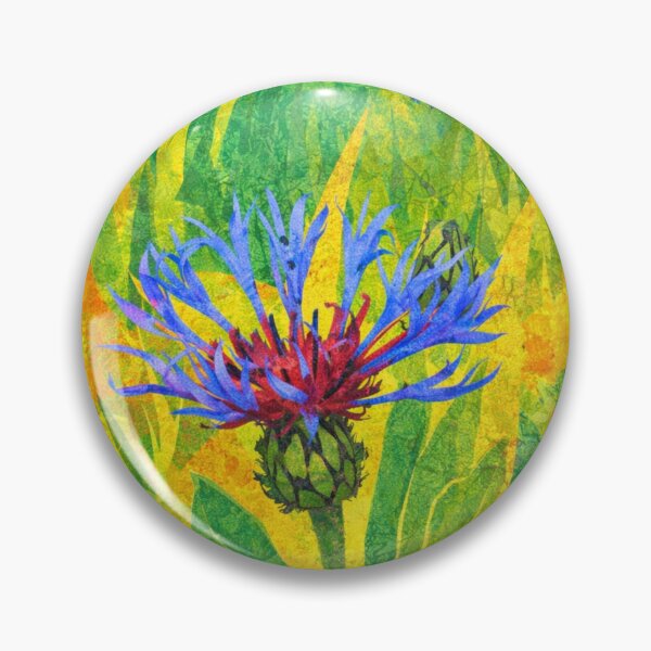 Item preview, Blue Cornflowers, Centaurea cyanus, Papercut Collage Childrens Book Illustration, designed and sold by SWSandraWechner.