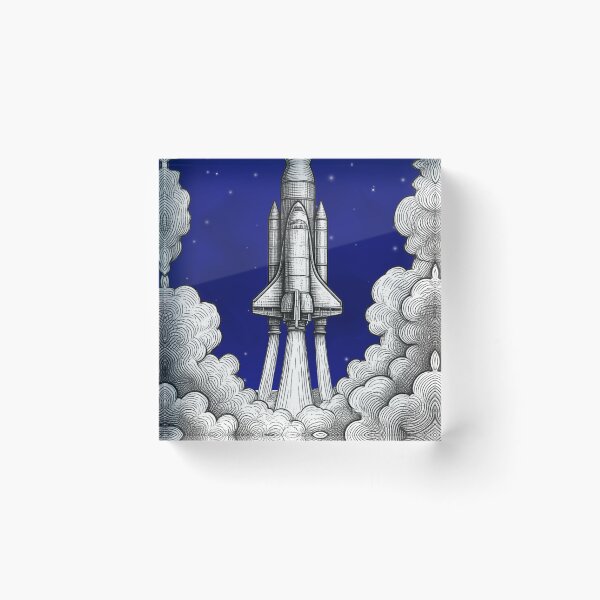 Artikelvorschau, Vintage Space Shuttle Start - Inspiriert von Artemis II entworfen und verkauft von KlossForms.