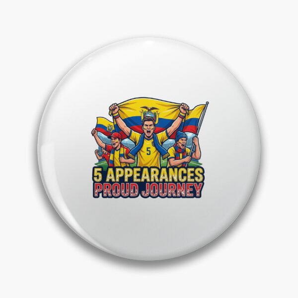 Item preview, Ecuador Soccer Fans Sticker Proud Journey 5 Appearances designed and sold by Imaginarium of Chaos falcon88 .
