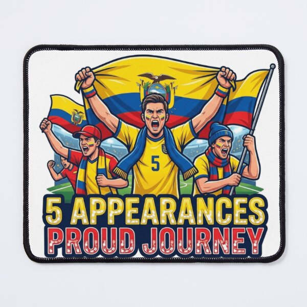 Item preview, Ecuador Soccer Fans Sticker Proud Journey 5 Appearances designed and sold by Imaginarium of Chaos falcon88 .