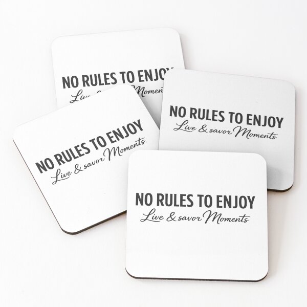 Item preview, No Rules To Enjoy Typography Sticker | Minimalist Motivational Quote Design designed and sold by IconicDesignsXd.