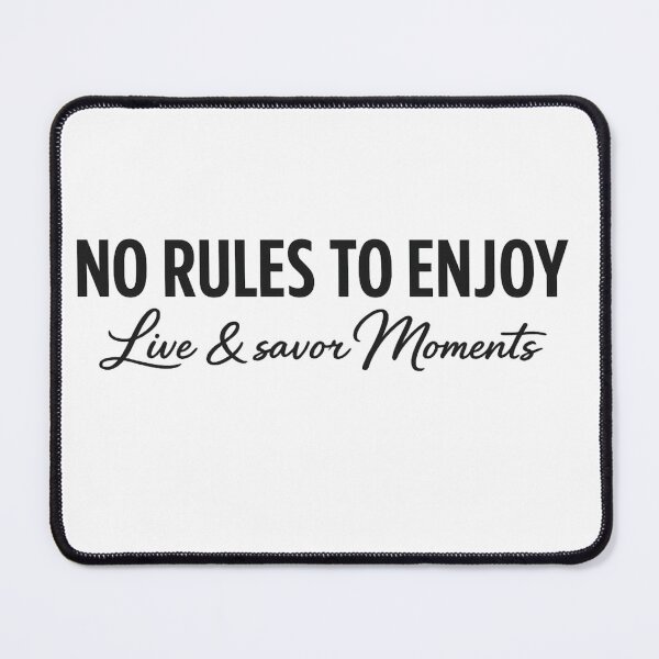 Item preview, No Rules To Enjoy Typography Sticker | Minimalist Motivational Quote Design designed and sold by IconicDesignsXd.