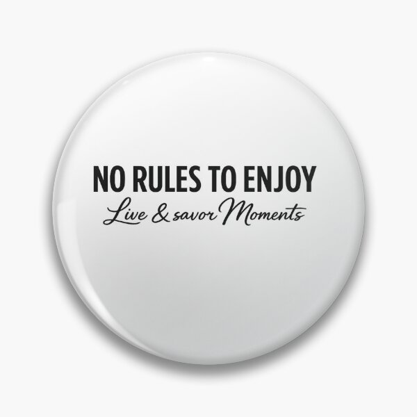 Item preview, No Rules To Enjoy Typography Sticker | Minimalist Motivational Quote Design designed and sold by IconicDesignsXd.