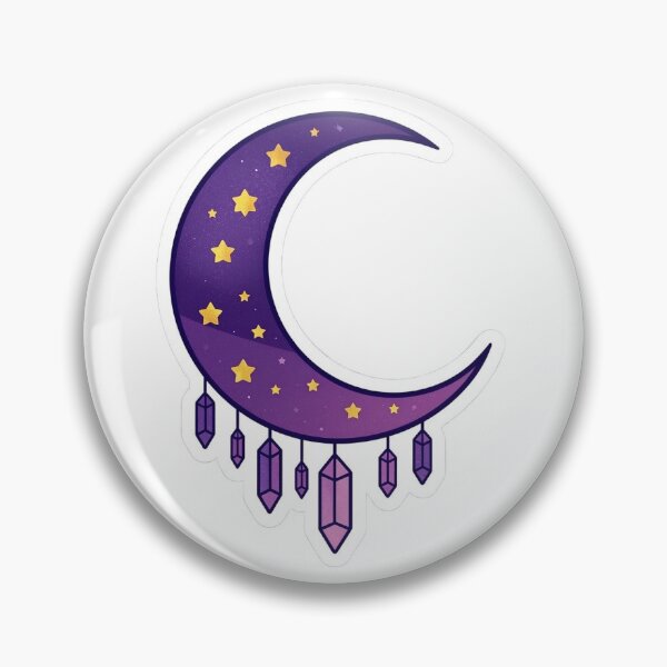 Item preview, Crescent Moon Crystal Sticker — Witchy Celestial Decal for Laptop, Journal & Tumbler designed and sold by Stick_It_With_Love.