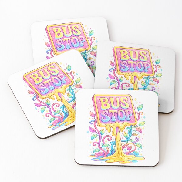Item preview, Bus Stop Aesthetic Street Scene Art designed and sold by SoftSproutstu.