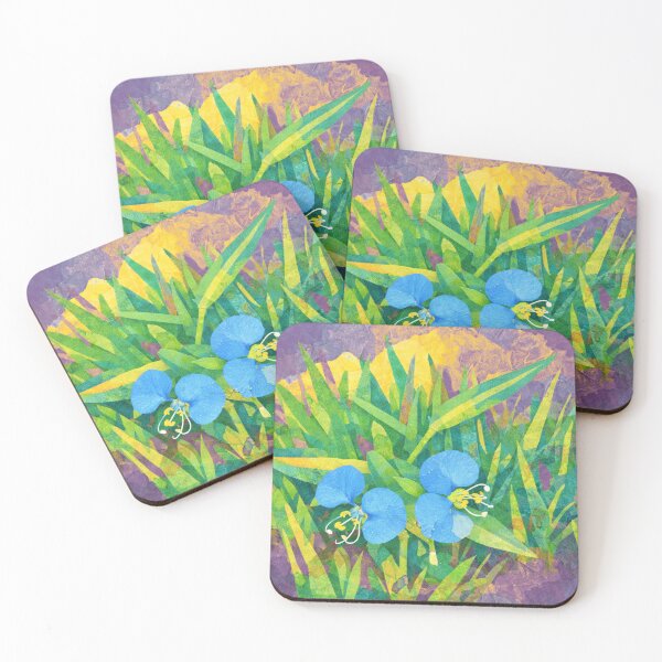 Item preview, Commelina, Blue Dayflowers, Papercut Collage Childrens Book Illustration designed and sold by SWSandraWechner.