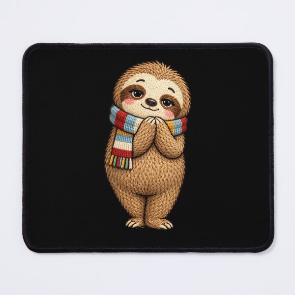Item preview, Shy Love Sloth Cute Aesthetic | Romantic Kawaii Animal Embroidery Style designed and sold by ColorSplash123.