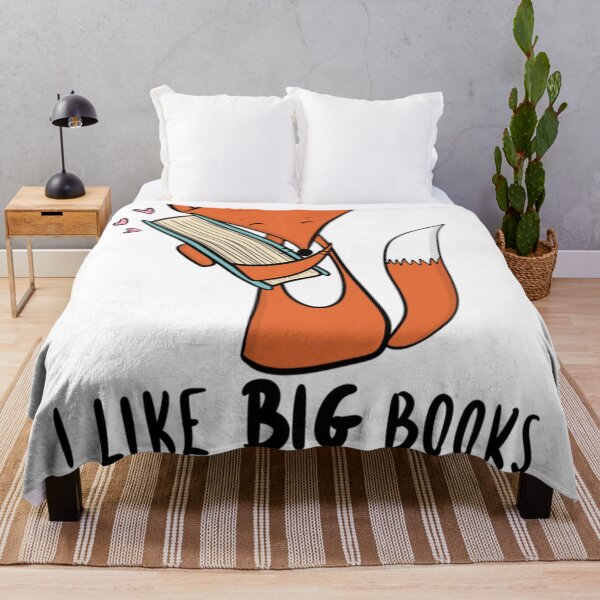 Item preview, I Like Big Books Funny Fox Reading Quote Book Lover designed and sold by DesignFreakArt.