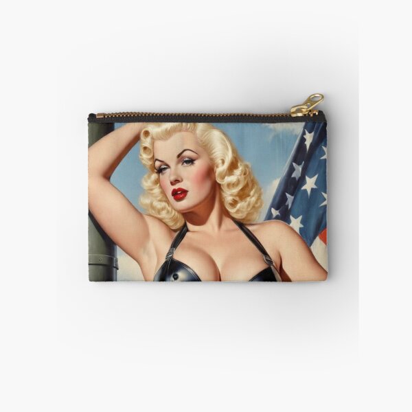 Item preview, Vintage American Pin-Up Girl on Navy Battleship - Classic 1950s Retro Art designed and sold by MissSaylor.