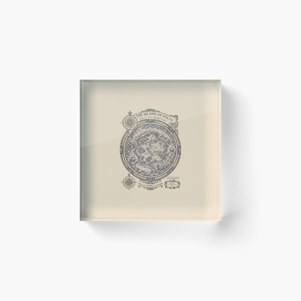 Item preview, The Island of Focus – Vintage Cartography Mindset Map Design designed and sold by KAYJAY DESIGNS.