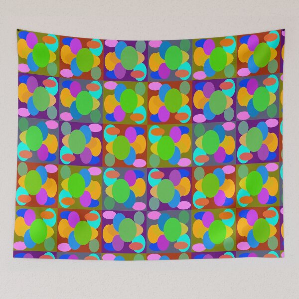 Item preview, Retro Geometric Pattern with Rotating Shapes designed and sold by anamariafischer.