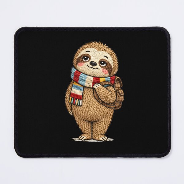Item preview, Travel Sloth Explorer Cute Aesthetic | Adventure Kawaii Animal Embroidery Style designed and sold by ColorSplash123.